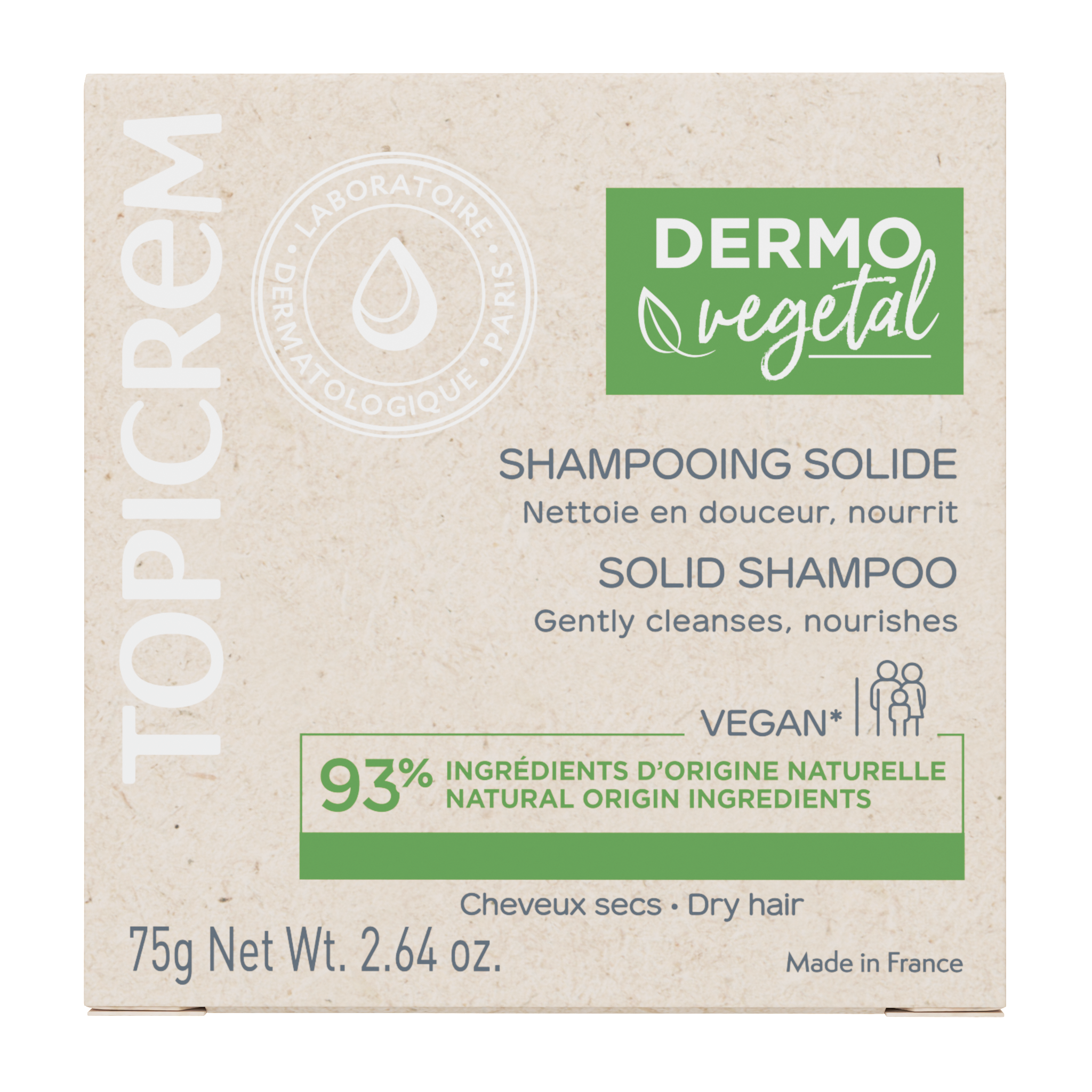 Topicrem - Dermovegetal Champú Sólido 75g