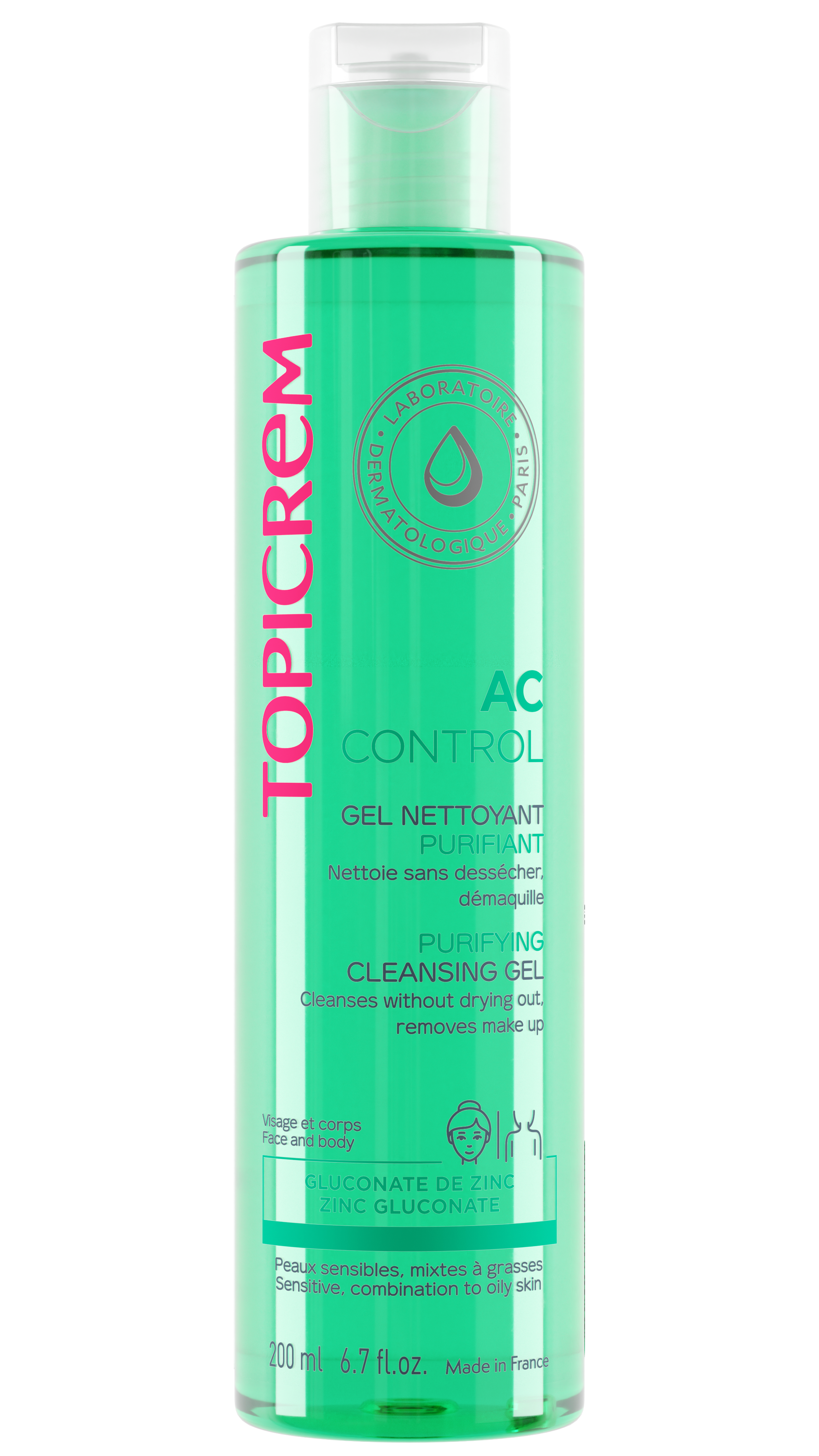 Topicrem -Gel Limpiador Facial Piel Sensible Purificante - 200 ml