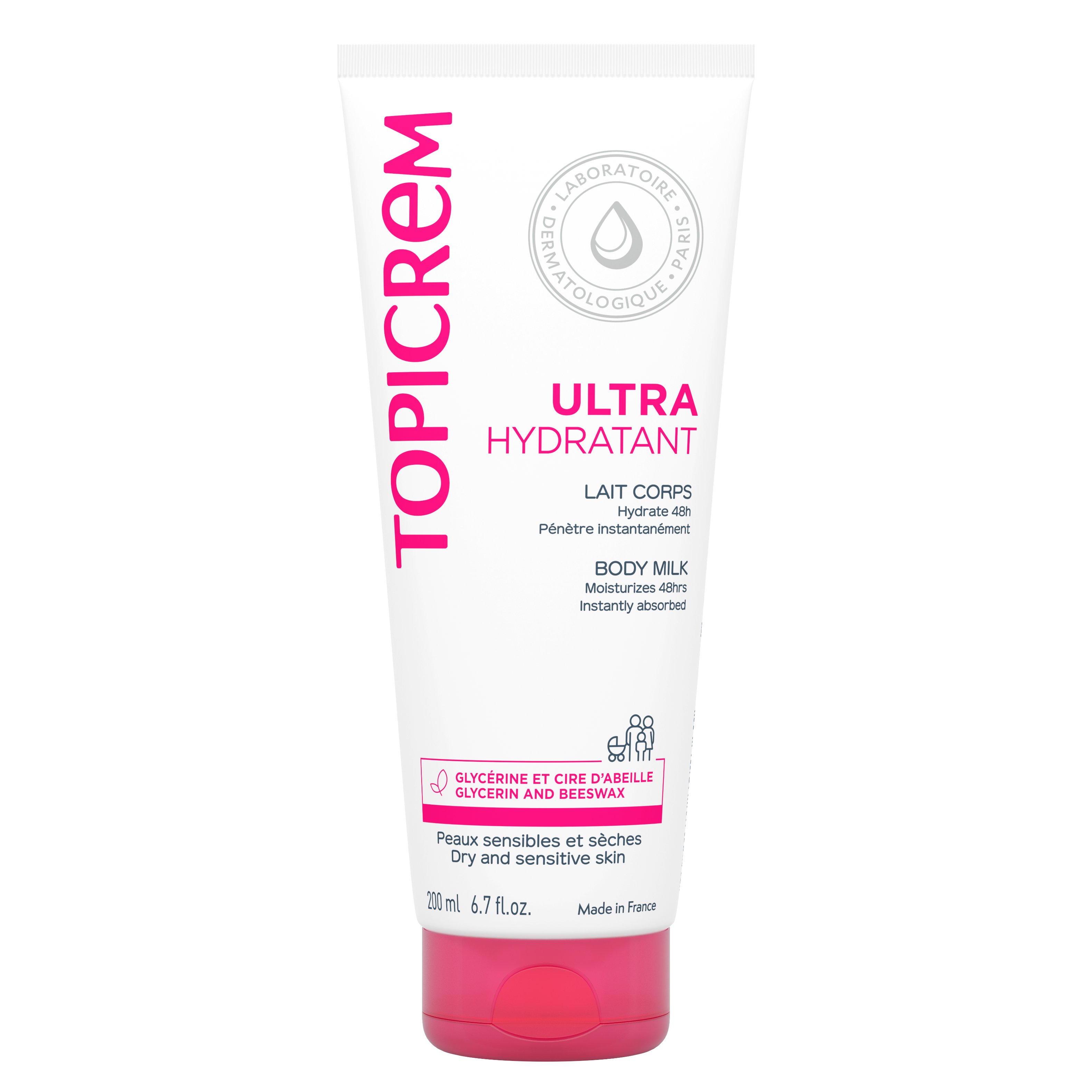 Topicrem -Crema para la Piel Sensible Leche Corporal Ultra-hidratante - 200 ml